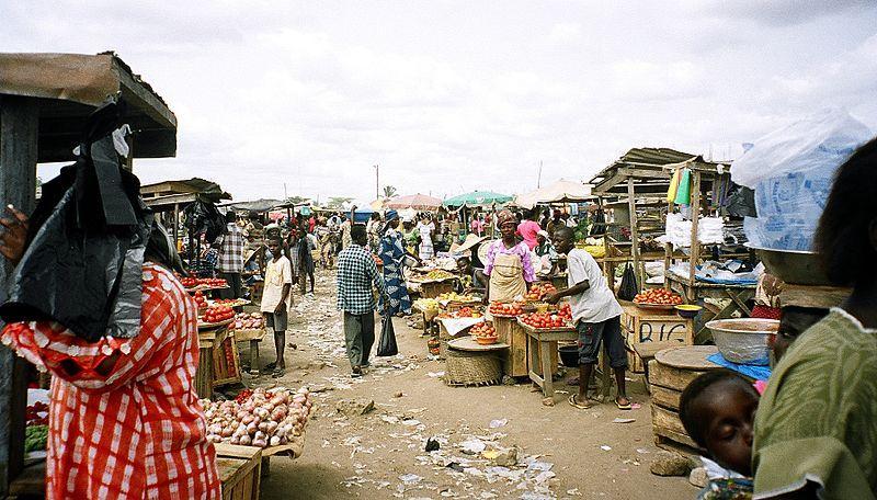 Market in Ghana.