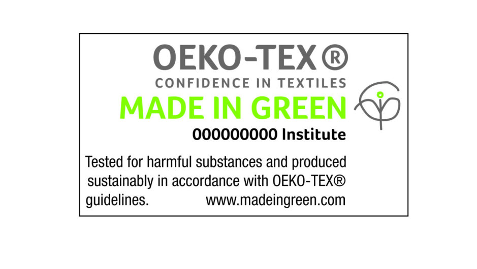 Oeko tex label focuses on the harm of the chemicals used. 