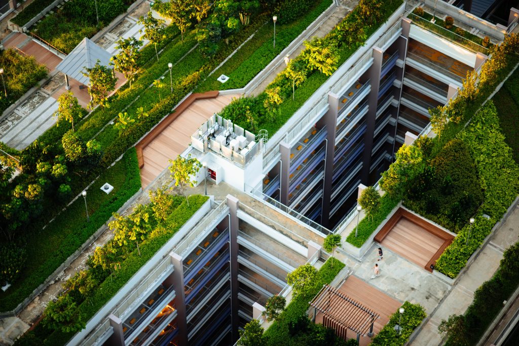 Rooftop gardens can be Urban Green Spaces.
