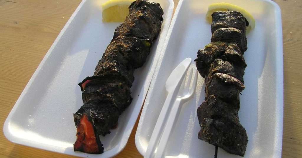 Whale meat is served to tourists in Iceland.